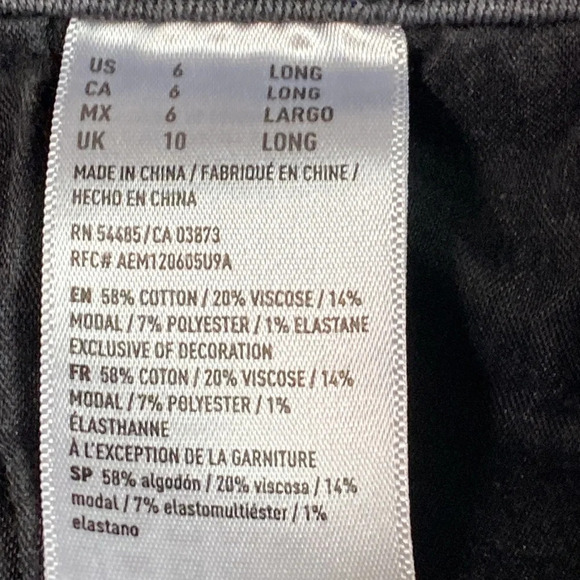 American Eagle Super Hi-Rise Black Wash Ripped Knees Skinny Jegging 6L - Picture 11 of 11